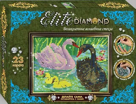 Алмазная мозаика Elite Diamond Лебеди 