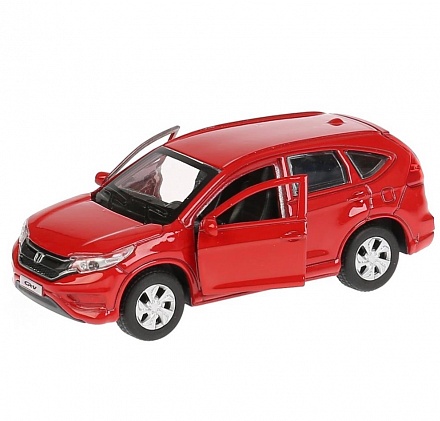 Машина металлическая Honda CR-V, 12 см, открываются двери, инерционная, красная 