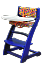 Растущий стул Praktikk, цвет - Синий + комплект для кормления  - миниатюра №2