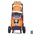 Санки-коляска Snow Galaxy City-1 - Панда на оранжевом, на больших колесах Eva, сумка, варежки  - миниатюра №13