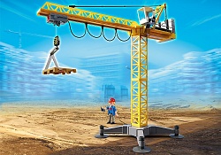 Игровой набор Стройка. Большой строительный кран на инфракрасном управлении (PlayMobil, 5466pm) - миниатюра