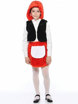 Костюм карнавальный детский – Красная шапочка, мех, размер 28 