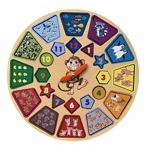 Игровой набор деревянный - Часики Животные (Paremo, PE720-153) Игровой набор деревянный - Часики Животные (Paremo, PE720-153)