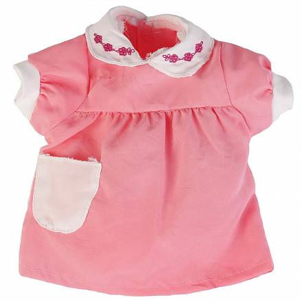 Одежда для кукол Карапуз™ 40-42 см - Розовое платье с кармашком 