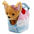 Мягкая игрушка - Собака чихуахуа 19 см. в сумочке в виде кекса  - миниатюра №1