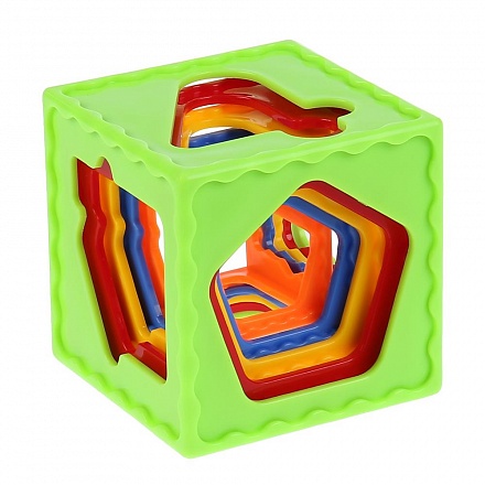 Развивающая пирамидка из кубиков - Веселые кубики 