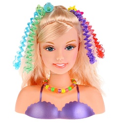 Кукла-манекен для создания причесок с косметикой и аксессуарами для волос, 21 см (Карапуз, B356548-1-RU) - миниатюра