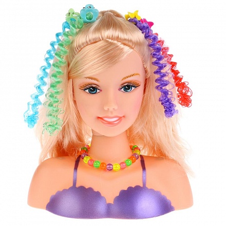 Кукла-манекен для создания причесок с косметикой и аксессуарами для волос, 21 см 