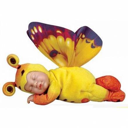 Кукла из серии «Детки-бабочки», желтые/оранжевые, 23 см 