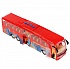 Экскурсионный автобус красный 4 кнопки 30 см со светом и звуком инерционный  - миниатюра №1
