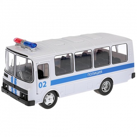 Инерционный автобус ПАЗ - Полиция, со светом и звуком 