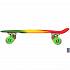 171204 Скейтборд Classic 22" YQHJ-11 со светящимися колесами, цвет зеленый/оранжевый/красный  - миниатюра №2