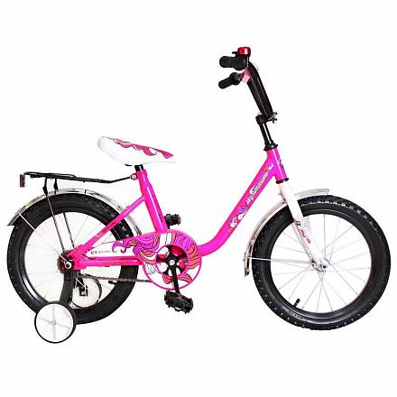 Двухколесный велосипед Мультяшка, диаметр колес 14 дюймов, розовый 