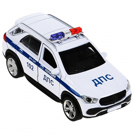 Машина Полиция Mercedes-Benz Gle 2019 12 см свет-звук двери и багажник открываются металлическая 