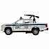 Машина Полиция Mitsubishi L200 Pickup 13 см свет-звук двери открываются металлическая   - миниатюра №2