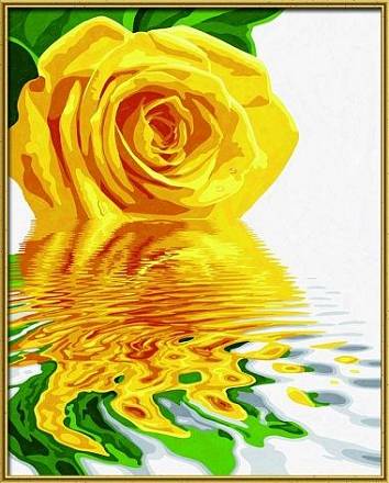 Желтая роза, 40*50 см 