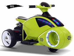 Электро-мотоцикл трехколесный, зеленый (Наша Игрушка, FB-6181) - миниатюра