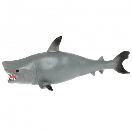 Игрушка пластизоль тянучка/гель - Тигровая акула, 19,5 см 