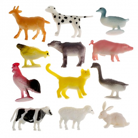 Фигурки из пластизоля - Домашние животные, 5 см, 12 видов  