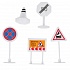 Модель Светофор со знаками свет-звук и дорожные знаки пластиковый  - миниатюра №1