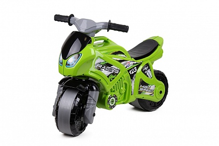 Каталка-мотоцикл беговел 5859 - Racing High Speed, цвет зеленый 