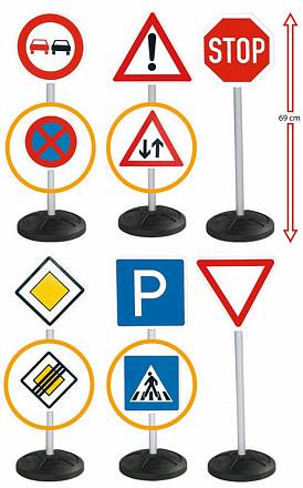BIG-TRAFFIC-SIGNS - игрушечные дорожные знаки, высота 69 см., 6 шт. 