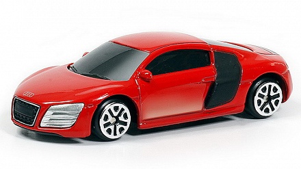 Металлическая машина - Audi R8 V10, 1:64, красный 