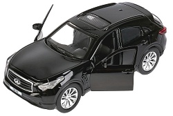 Модель Infiniti QX70, черная, 12 см, открываются двери, инерционная (Технопарк, QX70-BK) - миниатюра