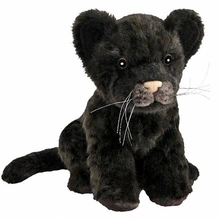 Мягкая игрушка Детеныш ягуара черный, 17 см 