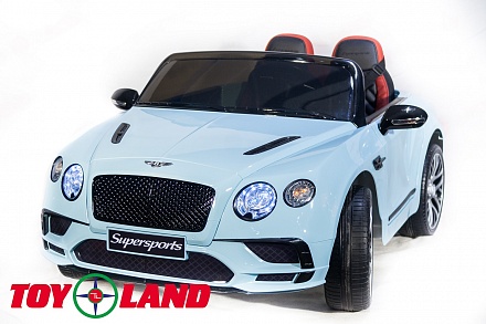 Детский электромобиль Bentley Continental Supersports, голубой глянец, свет и звук 