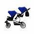 Детская прогулочная коляска Bebetto42 Sport для двойни, светло-коричневая, шасси белая/BIA  - миниатюра №9