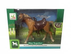 Лошадка, цвет бежевый (Junfa Toys, 302B) - миниатюра