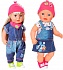 Одежда для куклы Baby born – Джинсовая коллекция, платье  - миниатюра №2