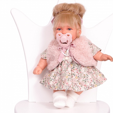 Кукла озвученная София в розовом 27 см говорит-смеётся мягконабивная 