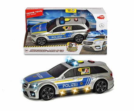 Моторизированная машина - Полицейский универсал Mercedes-AMG E43, 30 см, масштаб 1:16, свет, звук 