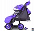 Санки-коляска Snow Galaxy - City-1 - Серый Зайка, цвет фиолетовый, на больших колесах Ева, сумка, варежки  - миниатюра №1