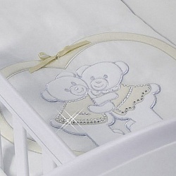 Набор в люльку для близнецов - Baby Beddings Culla Gemell, avorio (Feretti, BB-CG-02) - миниатюра