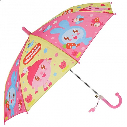 Детский зонт Малышарики 45 см со свистком 