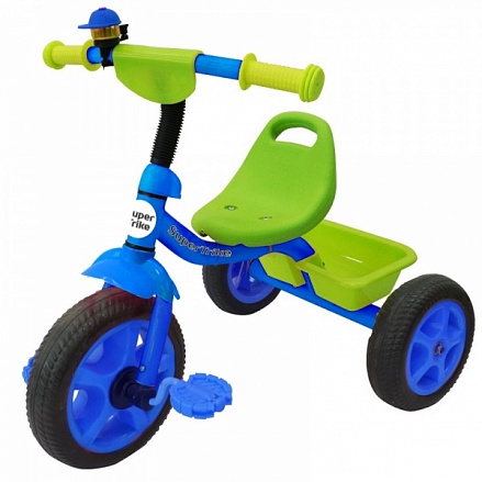 Трехколесный велосипед со звонком синий 