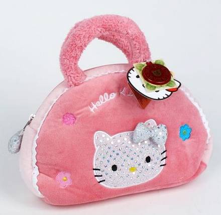 Мягкая сумочка, украшенная пайетками и вышивками, Hello Kitty  