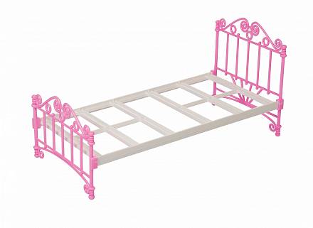 Кроватка для куклы, розовая 
