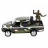 Машина пикап UAZ pickup камуфляж 12 см двери и багажник открываются металлический   - миниатюра №1