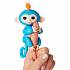 Интерактивная ручная обезьянка Fingerlings WowWee – Борис, синяя, 12 см  - миниатюра №1