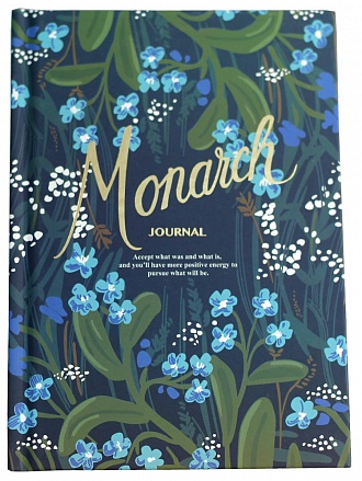 Планер с цветочками – Monarch, формат А5, синий 
