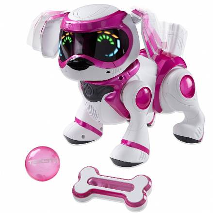 Розовая интерактивная собачка Teksta – Puppy, с аксессуарами 