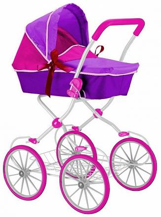 Кукольная коляска, цвет фиолетовый и фуксия 