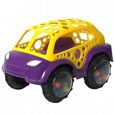 Машинка-неразбивайка желто-фиолетовая 