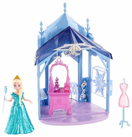 Игровой набор - Дворец Эльзы с мини-куклой, 10 см 
