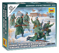 Модель сборная - Немецкая пехота в зимнее время (Звезда, 6198з) Модель сборная - Немецкая пехота в зимнее время (Звезда, 6198з)