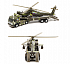 Трейлер Военный с вертолетом, металлический, инерционный, свет и звук  - миниатюра №1
